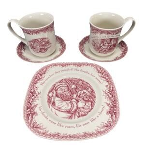 "Twas the Night Before Christmas" Noble Excellence Ceramic Mug, Saucer & Plate